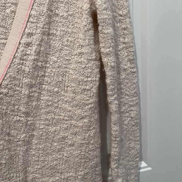 Free People Cream Long Button Up Cardigan Sweater Cottagecore Coquette Boho Y2K - Picture 5 of 10